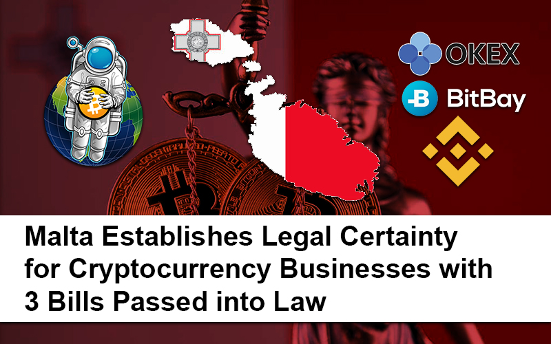 Malta Establishes Legal Certainty for Cryptocurrency Businesses with 3 Bills Passed into Law