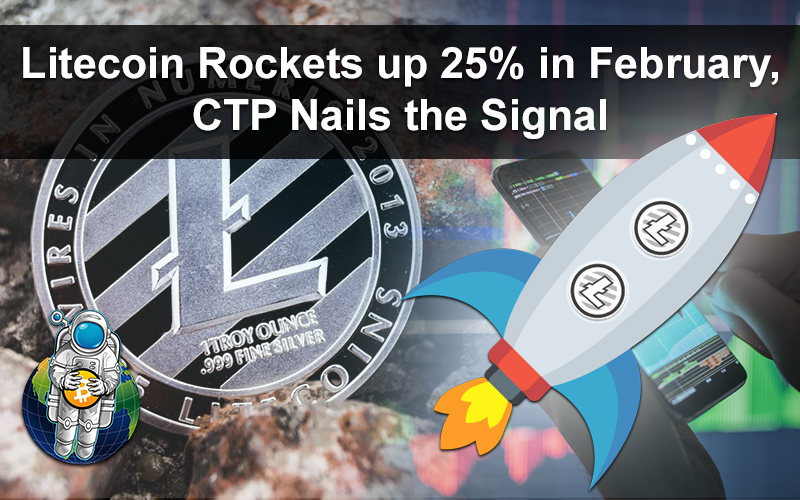 Litecoin Rockets up 25% in February, CTP Nails the Signal