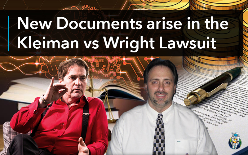 New Documents arise in the Kleiman vs Wright Lawsuit