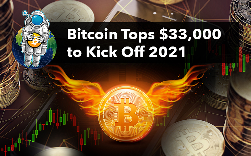 Bitcoin Tops $33,000 to Kick Off 2021